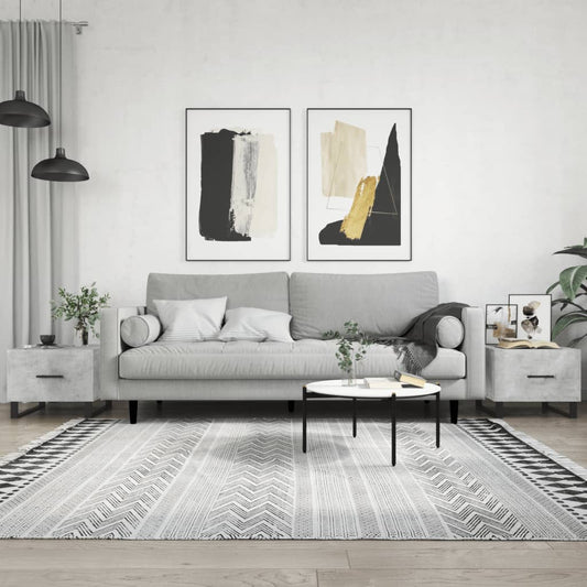 Konferenční Stolky 2 Ks Betonově Šedé 50 X 50 X 40 Cm Kompozit