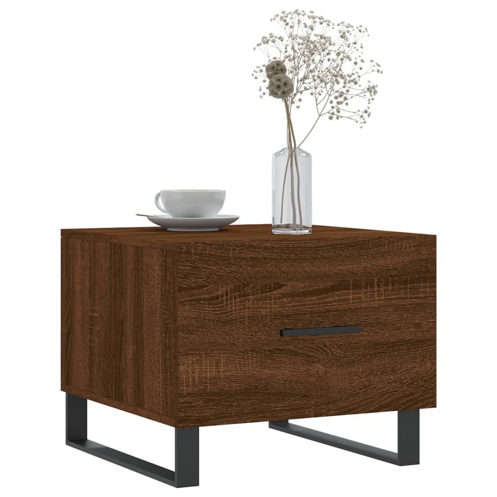 Konferenční Stolky 2 Ks Hnědý Dub 50X50X40 Cm Kompozitní Dřevo