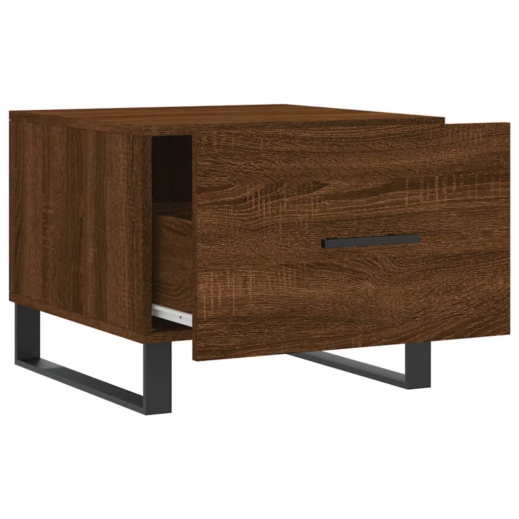 Konferenční Stolky 2 Ks Hnědý Dub 50X50X40 Cm Kompozitní Dřevo