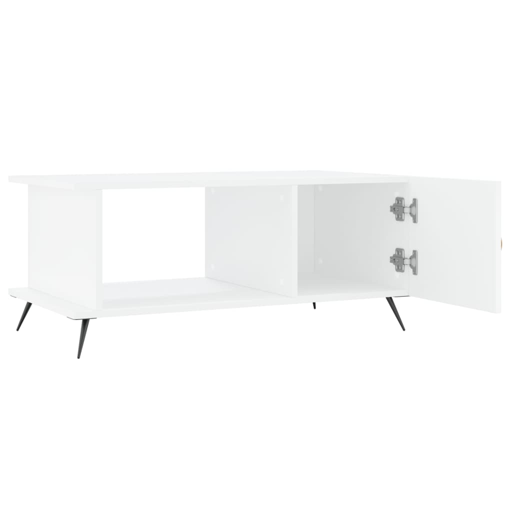 Konferenční Stolek Bílý 90 X 50 X 40 Cm Kompozitní Dřevo