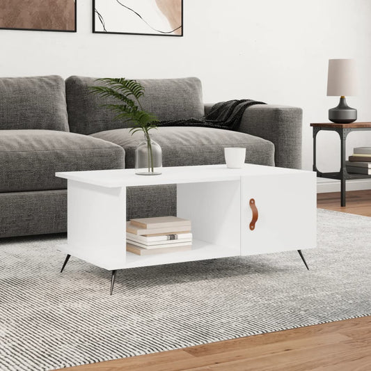 Konferenční Stolek Bílý 90 X 50 X 40 Cm Kompozitní Dřevo