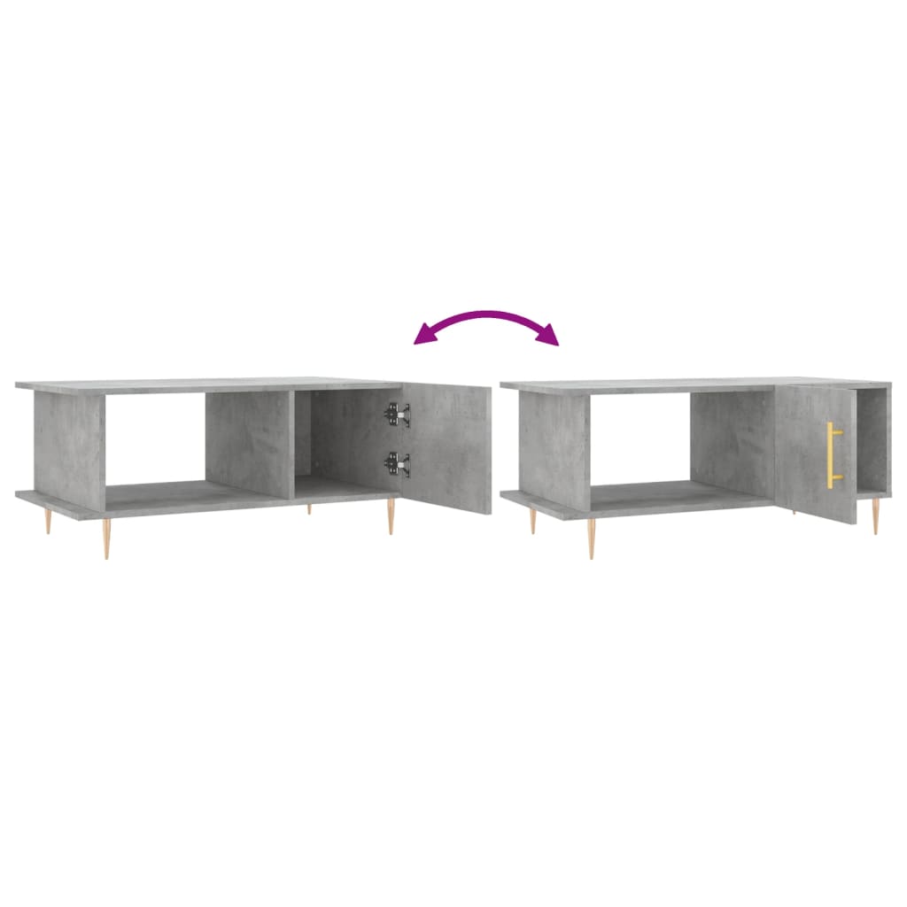 Konferenční Stolek Betonově Šedý 90X50X40 Cm Kompozitní Dřevo