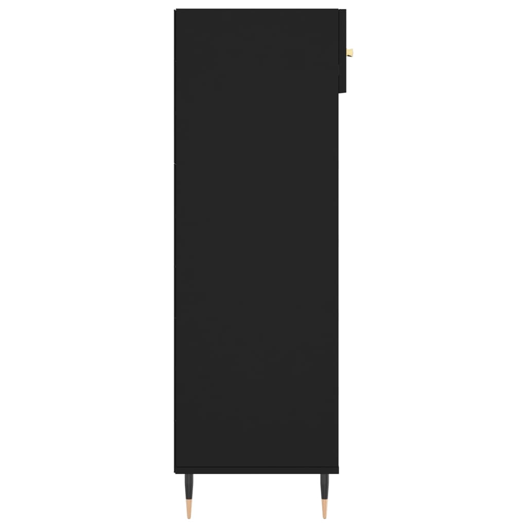 Botník Černý 60 X 35 X 105 Cm Kompozitní Dřevo
