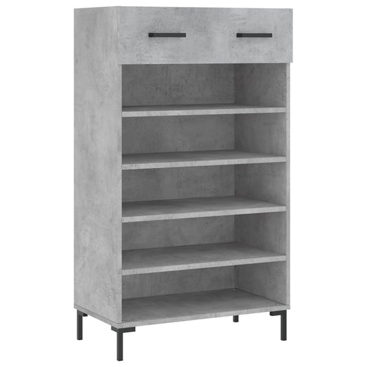 Botník Betonově Šedý 60 X 35 X 105 Cm Kompozitní Dřevo