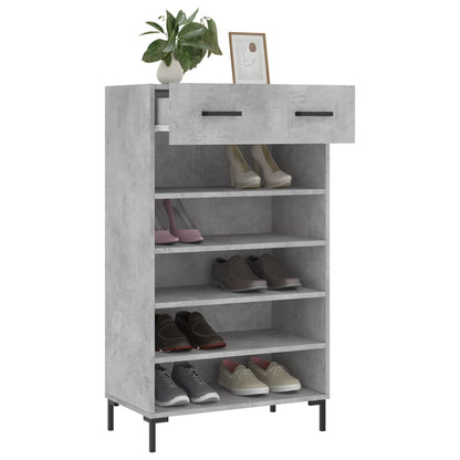 Botník Betonově Šedý 60 X 35 X 105 Cm Kompozitní Dřevo