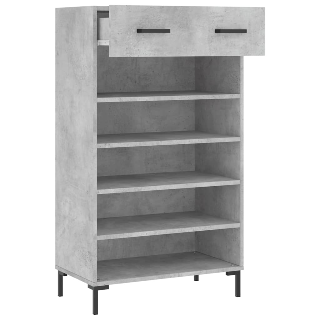 Botník Betonově Šedý 60 X 35 X 105 Cm Kompozitní Dřevo