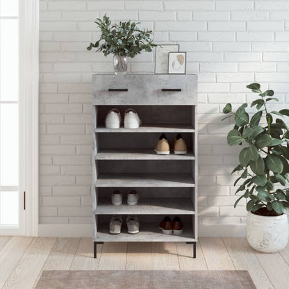 Botník Betonově Šedý 60 X 35 X 105 Cm Kompozitní Dřevo