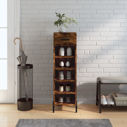 Botník Betonově Šedý 30 X 35 X 105 Cm Kompozitní Dřevo