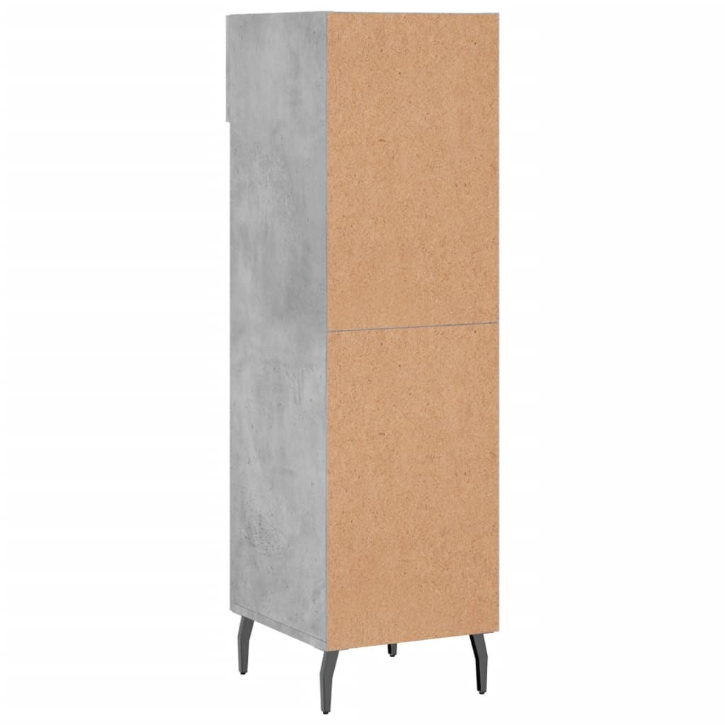 Botník Betonově Šedý 30 X 35 X 105 Cm Kompozitní Dřevo