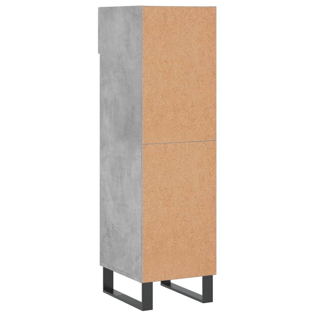 Botník Betonově Šedý 30 X 35 X 105 Cm Kompozitní Dřevo