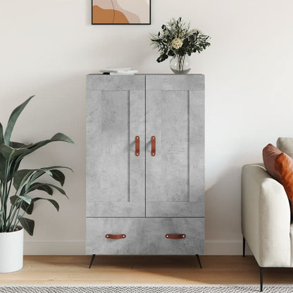 Skříň Highboard Lesklá Bílá 69,5 X 31 X 115 Cm Kompozitní Dřevo