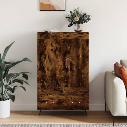 Skříň Highboard Lesklá Bílá 69,5 X 31 X 115 Cm Kompozitní Dřevo