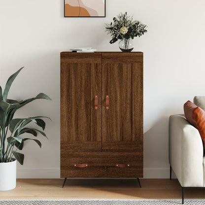 Skříň Highboard Lesklá Bílá 69,5 X 31 X 115 Cm Kompozitní Dřevo