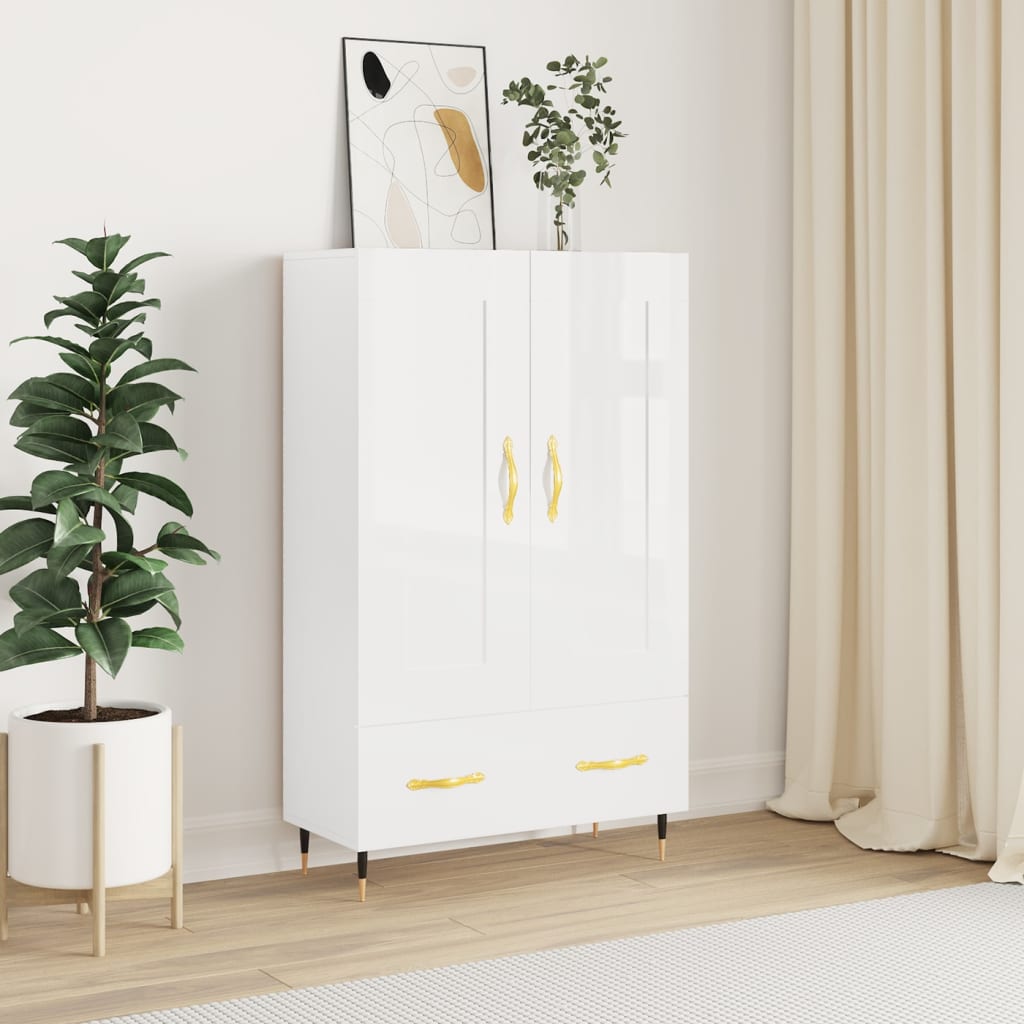 Skříň Highboard 69,5 X 31 X 115 Cm Kompozitní Dřevo