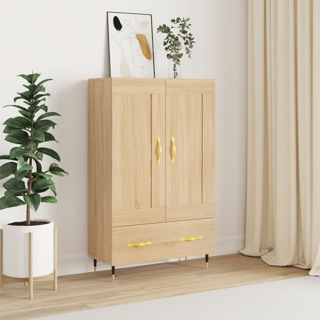 Skříň Highboard 69,5 X 31 X 115 Cm Kompozitní Dřevo