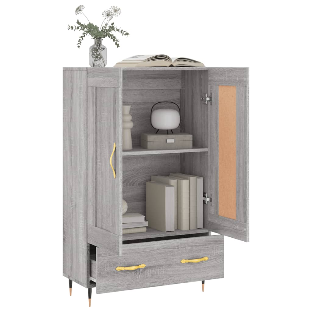 Skříň Highboard Šedá Sonoma 69,5 X 31 X 115 Cm Kompozitní Dřevo