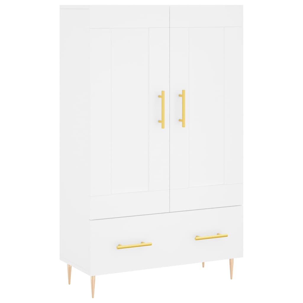Skříň Highboard Bílá 69,5 X 31 X 115 Cm Kompozitní Dřevo
