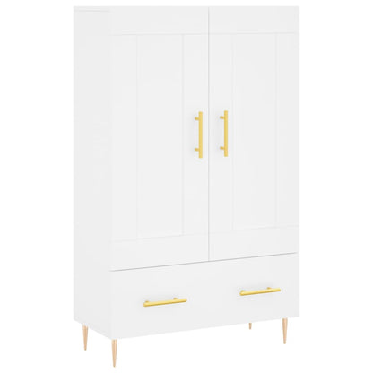 Skříň Highboard Bílá 69,5 X 31 X 115 Cm Kompozitní Dřevo