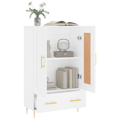 Skříň Highboard Bílá 69,5 X 31 X 115 Cm Kompozitní Dřevo
