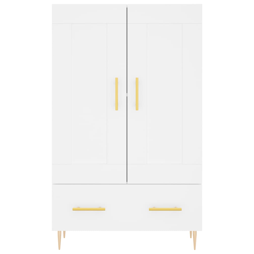 Skříň Highboard Bílá 69,5 X 31 X 115 Cm Kompozitní Dřevo
