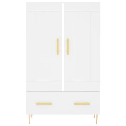 Skříň Highboard Bílá 69,5 X 31 X 115 Cm Kompozitní Dřevo
