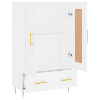 Skříň Highboard Bílá 69,5 X 31 X 115 Cm Kompozitní Dřevo
