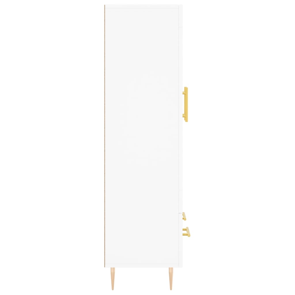 Skříň Highboard Bílá 69,5 X 31 X 115 Cm Kompozitní Dřevo