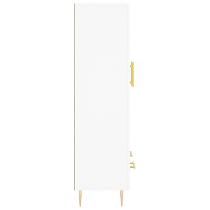 Skříň Highboard Bílá 69,5 X 31 X 115 Cm Kompozitní Dřevo