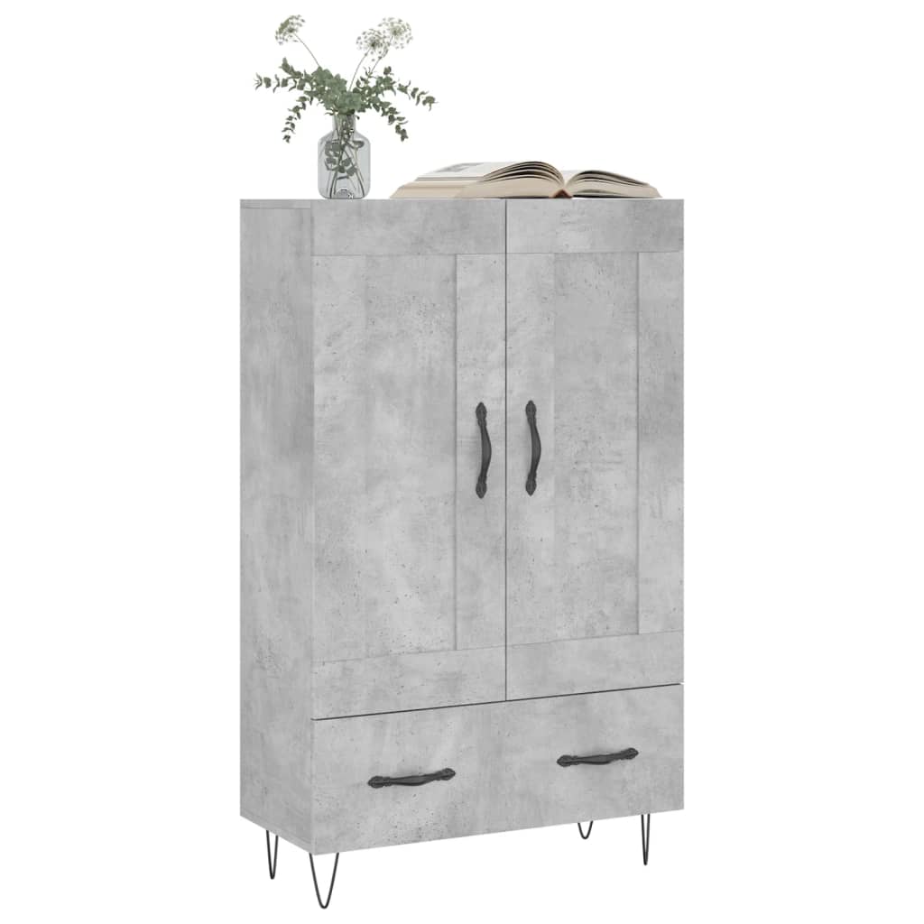 Skříň Highboard Betonově Šedá 69,5X31X115 Cm Kompozitní Dřevo