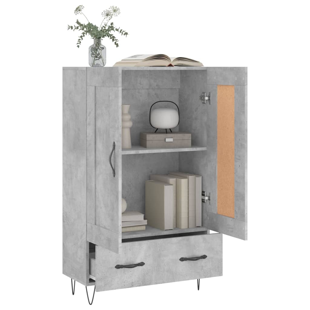 Skříň Highboard Betonově Šedá 69,5X31X115 Cm Kompozitní Dřevo