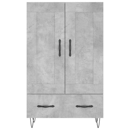 Skříň Highboard Betonově Šedá 69,5X31X115 Cm Kompozitní Dřevo