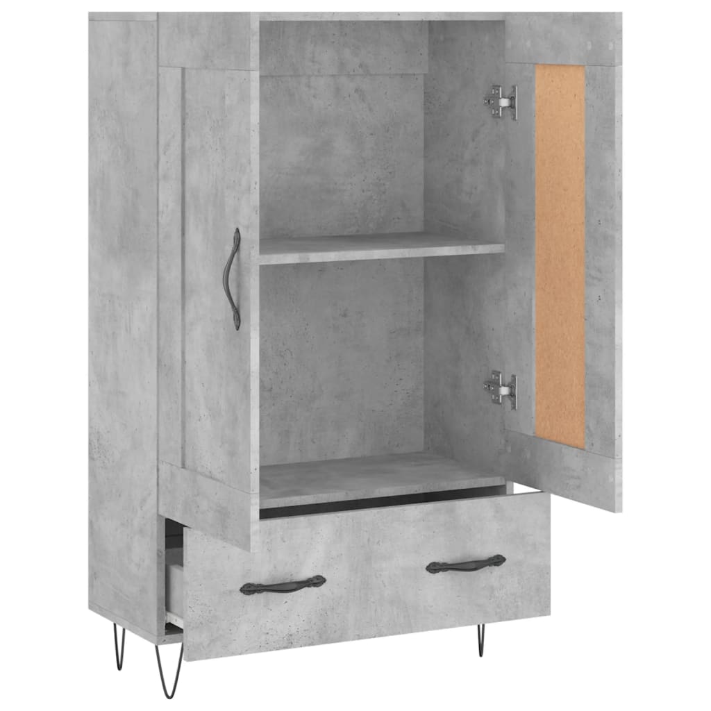 Skříň Highboard Betonově Šedá 69,5X31X115 Cm Kompozitní Dřevo