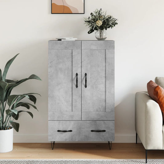Skříň Highboard Betonově Šedá 69,5X31X115 Cm Kompozitní Dřevo