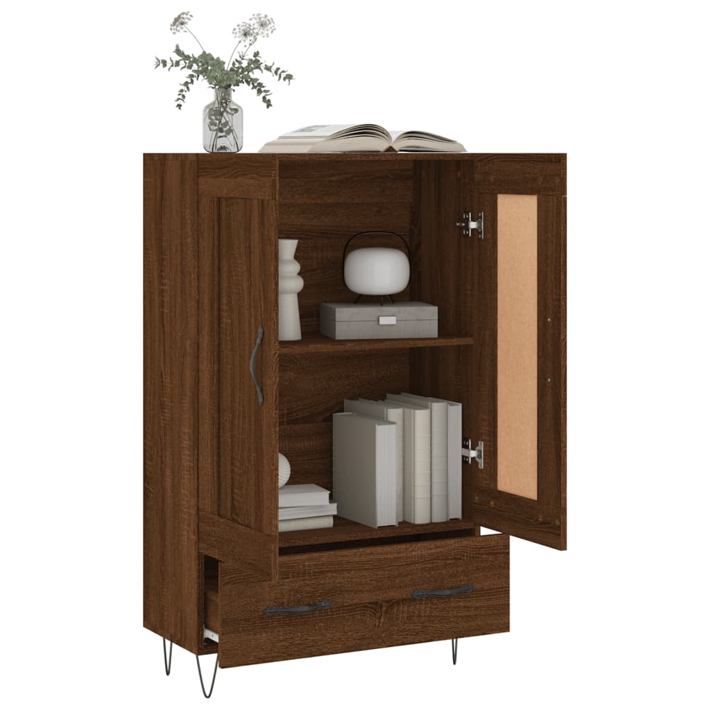 Skříň Highboard 69,5 X 31 X 115 Cm Kompozitní Dřevo