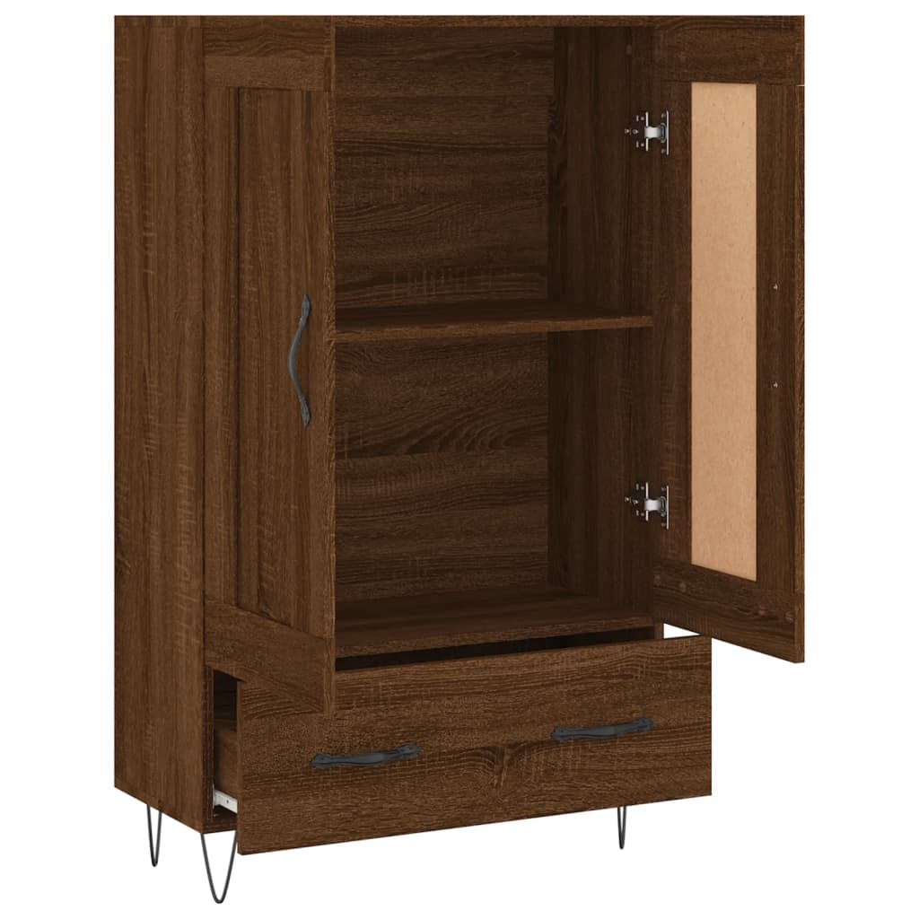 Skříň Highboard 69,5 X 31 X 115 Cm Kompozitní Dřevo