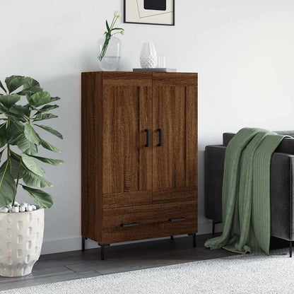 Skříň Highboard Lesklá Bílá 69,5 X 31 X 115 Cm Kompozitní Dřevo