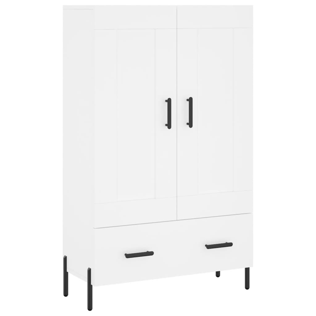 Skříň Highboard Bílá 69,5 X 31 X 115 Cm Kompozitní Dřevo