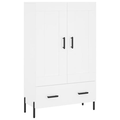 Skříň Highboard Bílá 69,5 X 31 X 115 Cm Kompozitní Dřevo