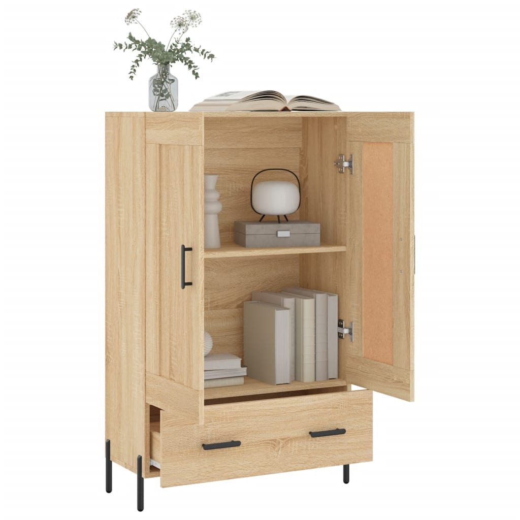 Skříň Highboard Dub Sonoma 69,5 X 31 X 115 Cm Kompozitní Dřevo