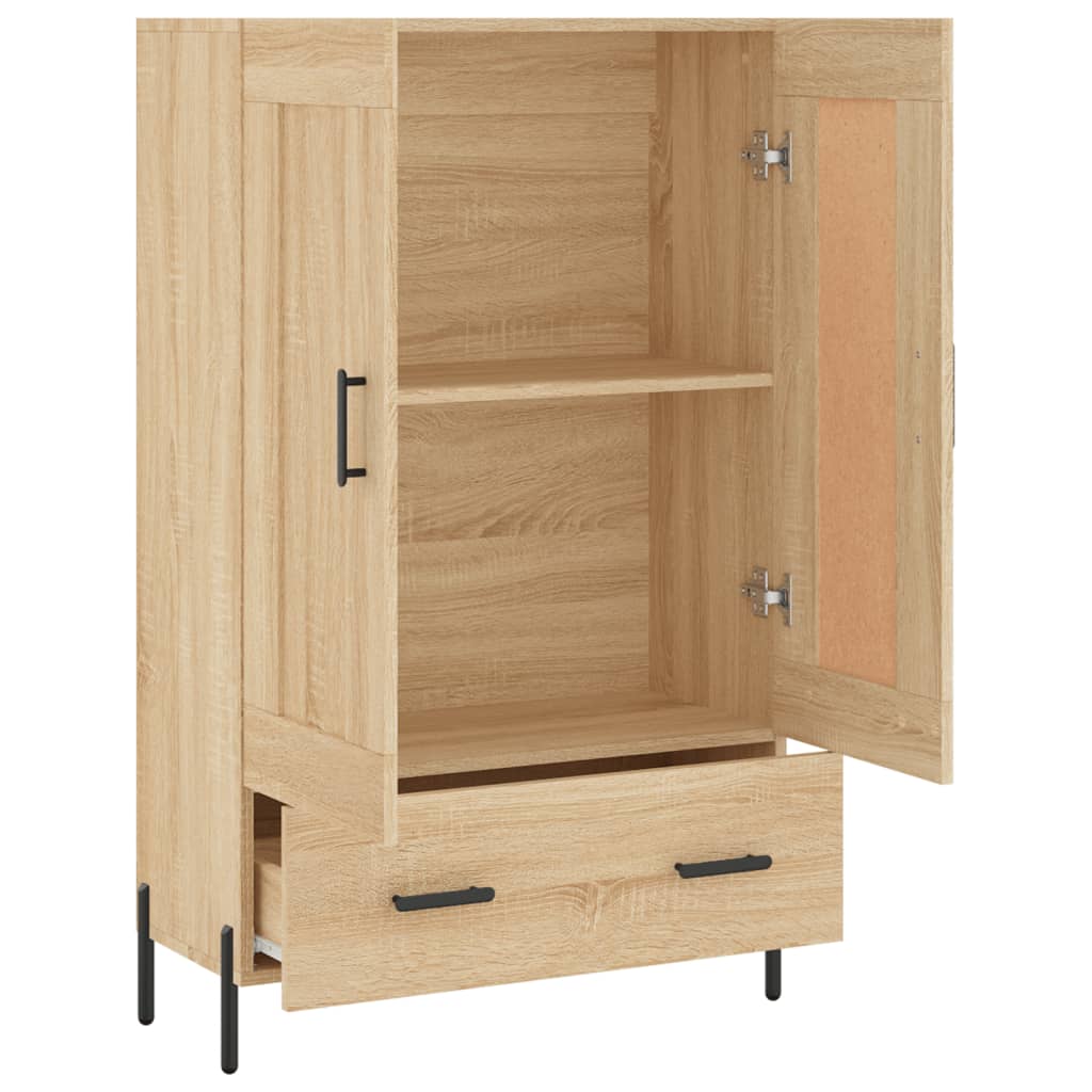 Skříň Highboard Dub Sonoma 69,5 X 31 X 115 Cm Kompozitní Dřevo
