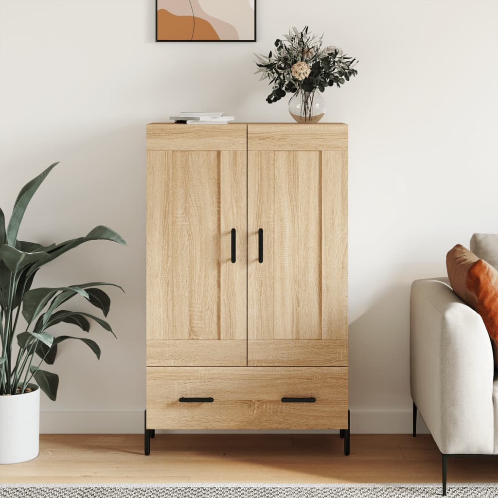 Skříň Highboard 69,5 X 31 X 115 Cm Kompozitní Dřevo