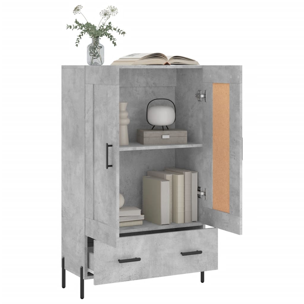 Skříň Highboard Betonově Šedá 69,5X31X115 Cm Kompozitní Dřevo