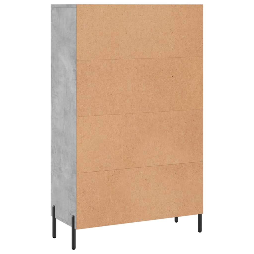 Skříň Highboard Betonově Šedá 69,5X31X115 Cm Kompozitní Dřevo
