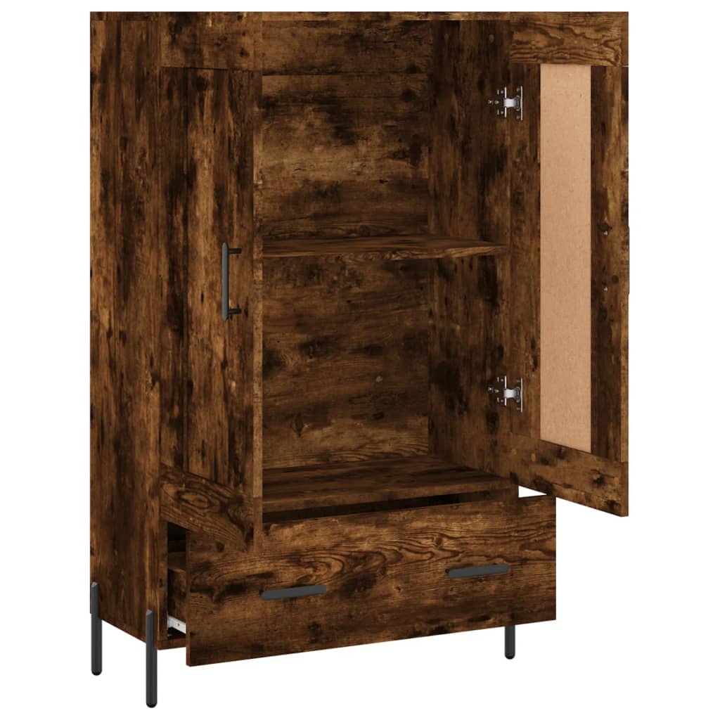 Skříň Highboard Kouřový Dub 69,5 X 31 X 115 Cm Kompozitní Dřevo