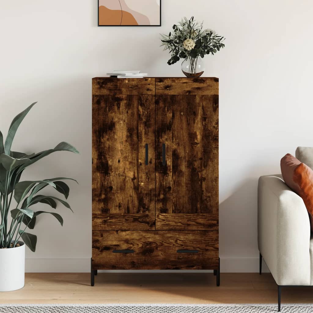Skříň Highboard Kouřový Dub 69,5 X 31 X 115 Cm Kompozitní Dřevo