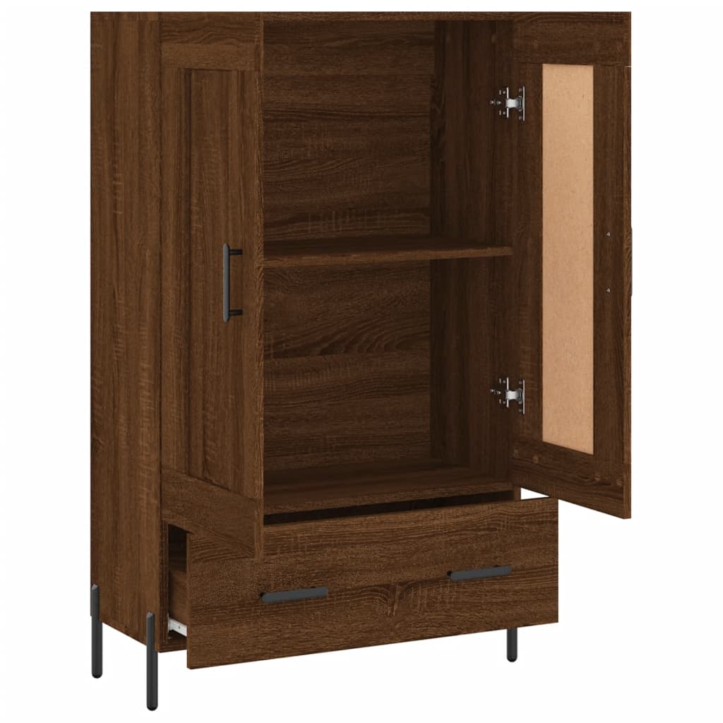 Skříň Highboard 69,5 X 31 X 115 Cm Kompozitní Dřevo