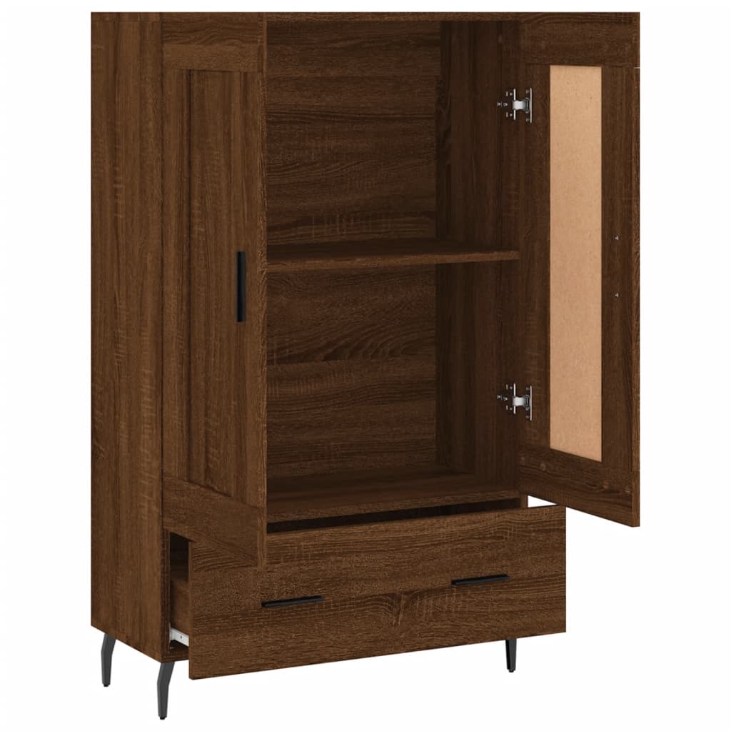 Skříň Highboard 69,5 X 31 X 115 Cm Kompozitní Dřevo