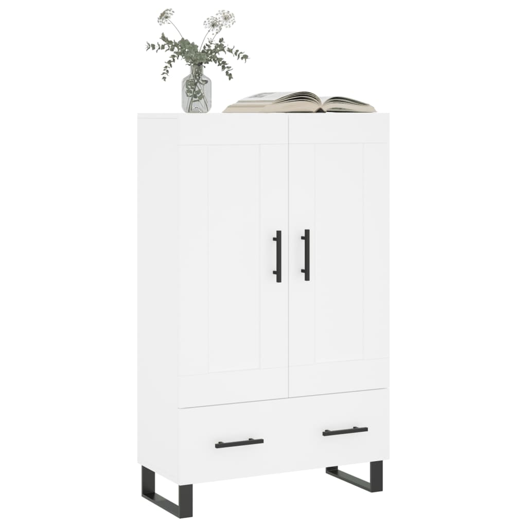 Skříň Highboard Bílá 69,5 X 31 X 115 Cm Kompozitní Dřevo