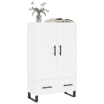 Skříň Highboard Bílá 69,5 X 31 X 115 Cm Kompozitní Dřevo