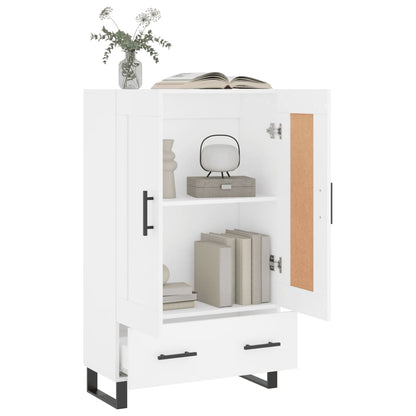 Skříň Highboard Bílá 69,5 X 31 X 115 Cm Kompozitní Dřevo